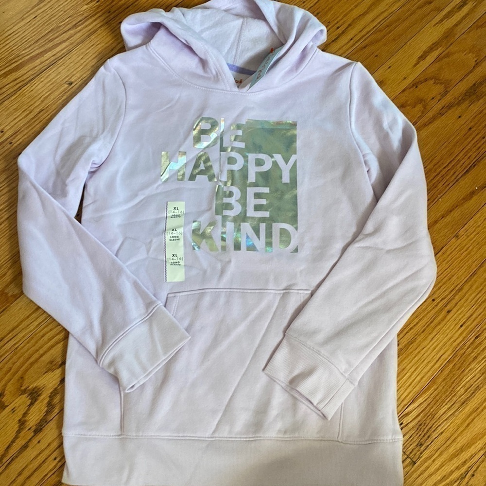 cat and Jack sz 14/16 lavender hooded sweatshirt